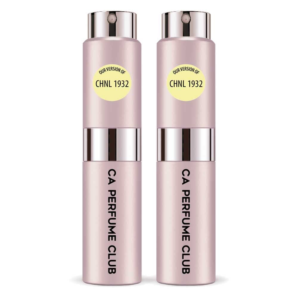 CA Perfume Impression of Chill 1932 for Women Floral Woody Musk Scent Long Lasting Perfumes for Women Eau De Parfum Travel Size Refillable Atomizer Spray 0.27 Fl Oz 8ml (Set of 2)