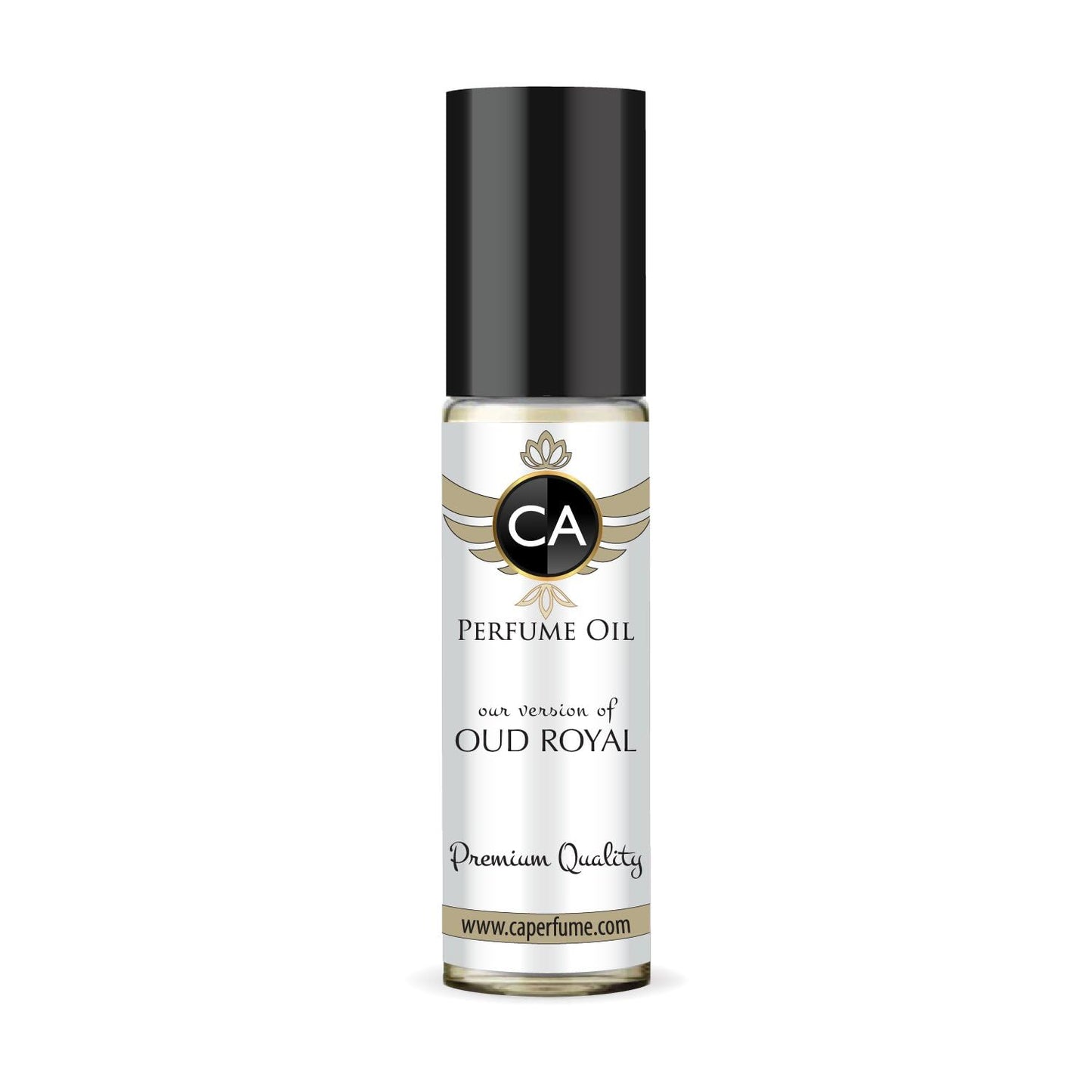 CA Perfume Impression of Oud Royal Unisex Eau De Parfum Amber Woody Scent Long Lasting Unisex Fragrance Travel Size TSA Ready for Day and Night Wear 0.33 Fl Oz 10ml