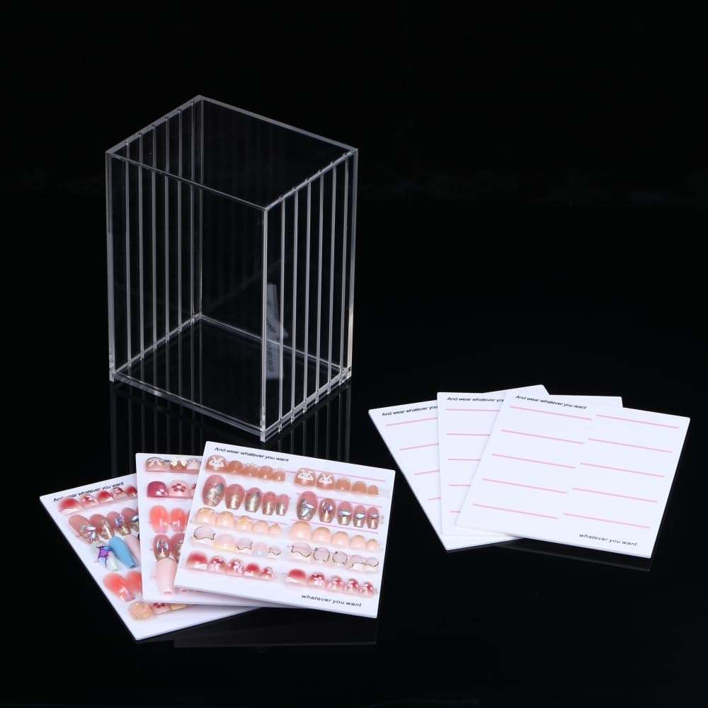 6 Layers Acrylic Nail Storage Organizer, Cosmetic Makeup Container Box, Clear Case Cabinet Display Used for Nail Storage and Nail Salons (6 Layers)