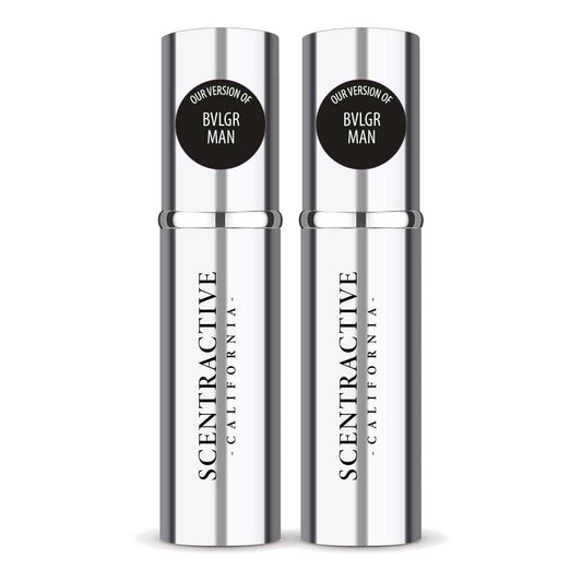 CA Perfume Impression of Bvlg Man For Men Replica Version Fragrance Dupes Concentrated Long Lasting Eau de Parfum Spray Refillable Atomizer Bottle 0.17 Fl Oz/5ml-X2