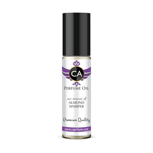 CA Perfume Originals Almond Whisper Unisex Fragrance Oil Fruity Scent Long Lasting Perfumes for Women & Men Travel Size TSA Ready Mini Parfum Body Oil Roll-on 0.33 Fl Oz 10ml