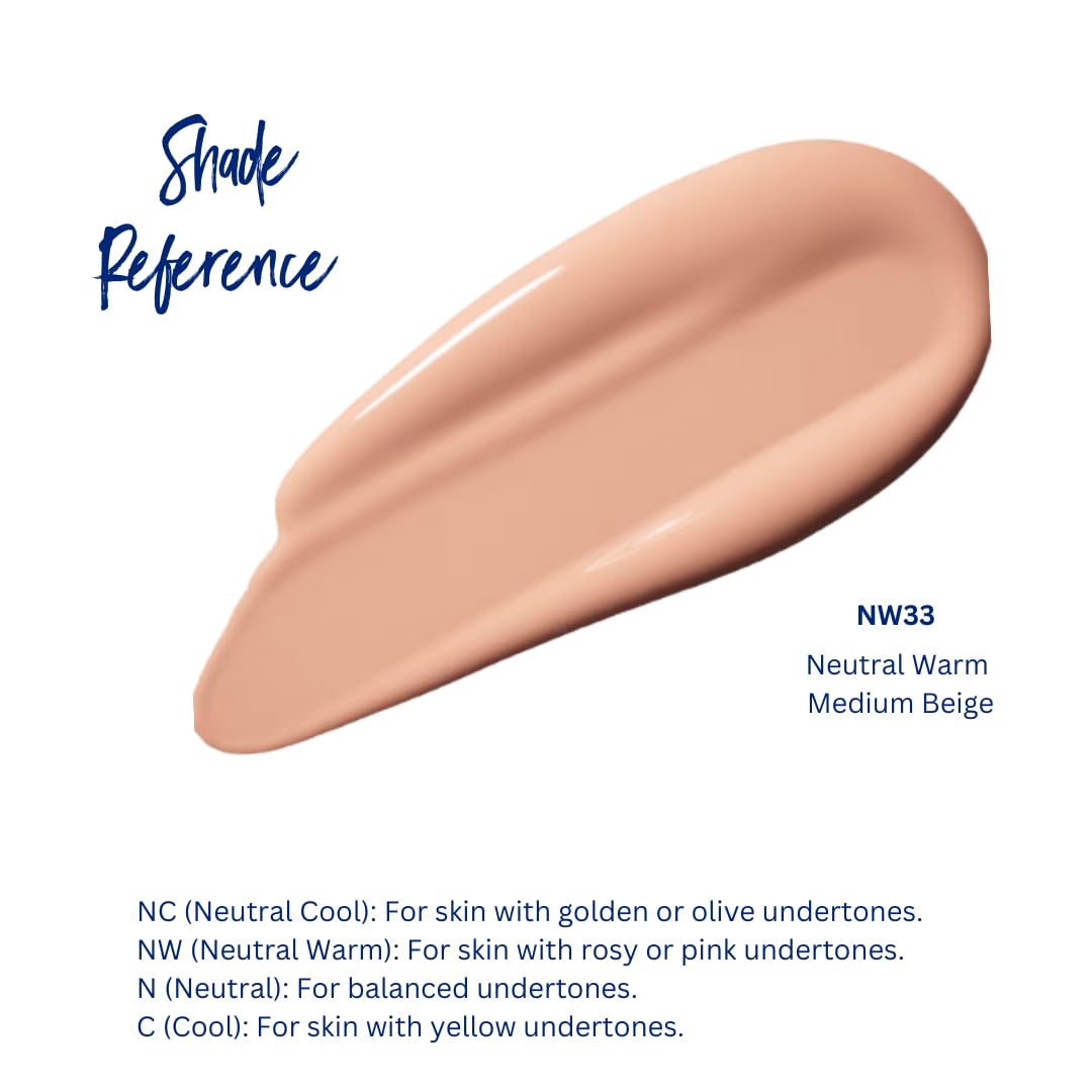 Best Bronze Bombshell Body Makeup - Tattoo Cover Up Makeup & Body Foundation Waterproof - Tattoo Concealer Waterproof for Scars, Varicose Veins Cover Up & Leg Foundation (NW33 Medium Warm Beige)