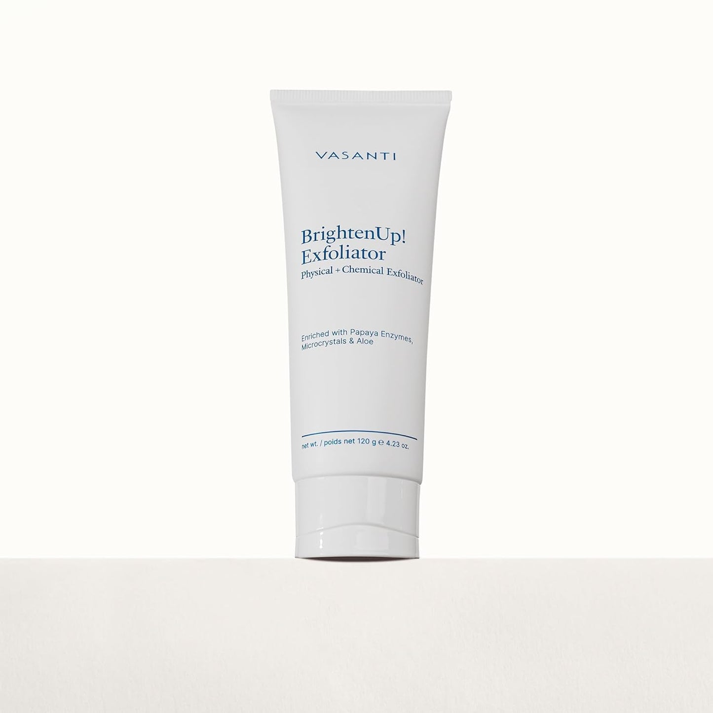 VASANTI Exfoliating Face Wash, Original Size (120g) - Enzymatic Face Rejuvenator which is Enriched with Papaya, Microcrystals, Aloe Vera - Get Healthy Glowing Skin