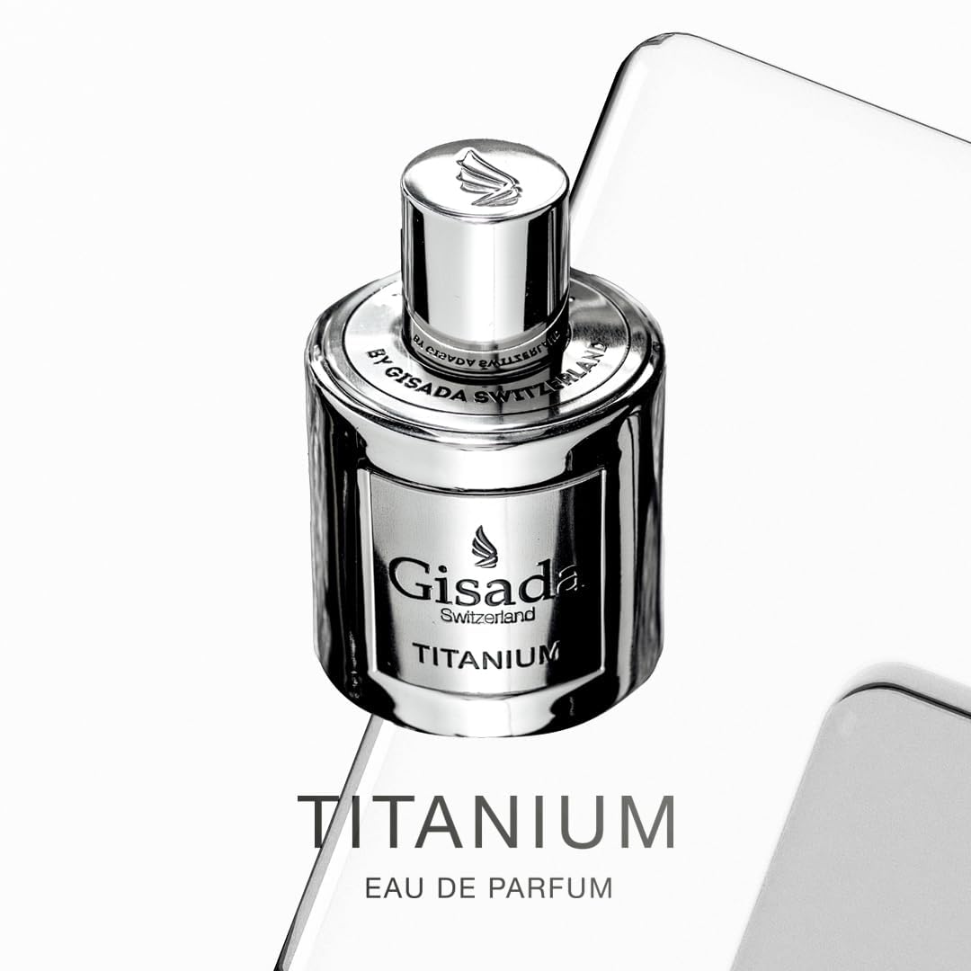 Gisada Switzerland - Titanium | Eau de Parfum for Men | 3.3 fl oz (100ml) | Spicy, Amber, Warm, and Woody Notes | Long-Lasting Scent | Perfume & Cologne
