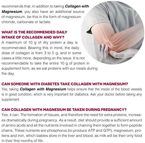 AML Sport - Collagen with Magnesium + VIT C, B1, B2 and B6 Powder - 350g (Strawberry Flavour). Tissue Regenerator with Type 1 &2 Collagen. Gluten Free. Sugar Free