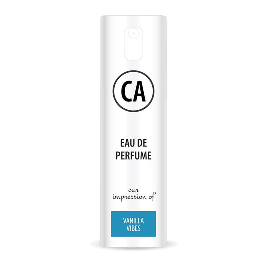 CA Perfume Impression of Vanilla Vibes Unisex Eau De Parfum Amber Scent Long Lasting Unisex Fragrance Travel Size TSA Ready for Day and Night Wear 0.33 Fl Oz 10ml