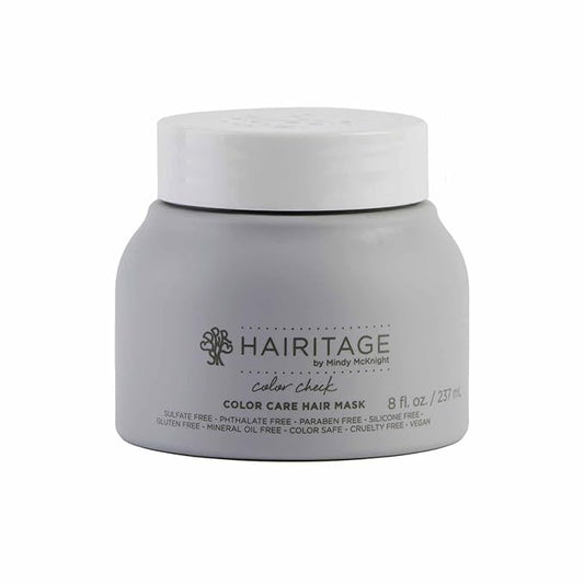 Hairitage Color Check Color Care Hair Mask for Color-Treated Hair and Dry & Damaged Hair - UV Protection - Strengthening Moisture Repair Hair Treatment - Color-Safe Hair Mask - 8 fl oz