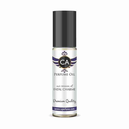 CA Perfume Impression of Fatal Charme Unisex Fragrance Oil Floral Woody Musk Scent Long Lasting Perfumes for Women & Men Travel Size TSA Ready Mini Parfum Body Oil Roll-on 0.33 Fl Oz 10ml