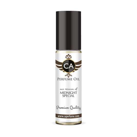 CA Perfume Impression of Midnight Special Unisex Fragrance Oil Amber Woody Scent Long Lasting Perfumes for Women & Men Travel Size TSA Ready Mini Parfum Body Oil Roll-on 0.33 Fl Oz 10ml