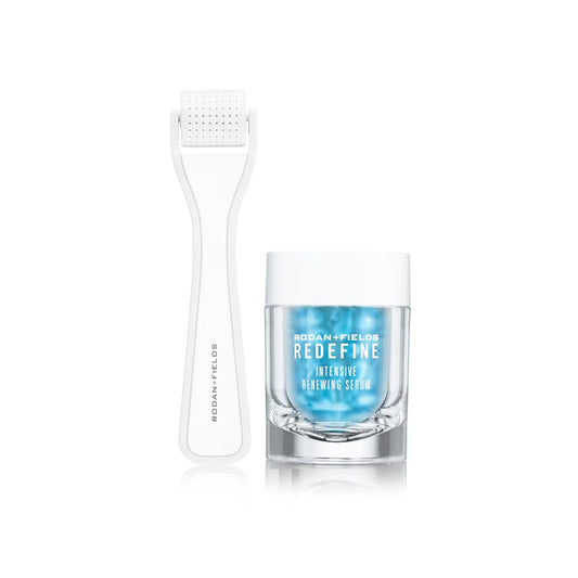 Rodan + Fields REDEFINE AMP MD System | Includes Derma-Roller & Hydrating Intensive Renewing Serum | Skincare Set with Vitamin A | Beauty Tools
