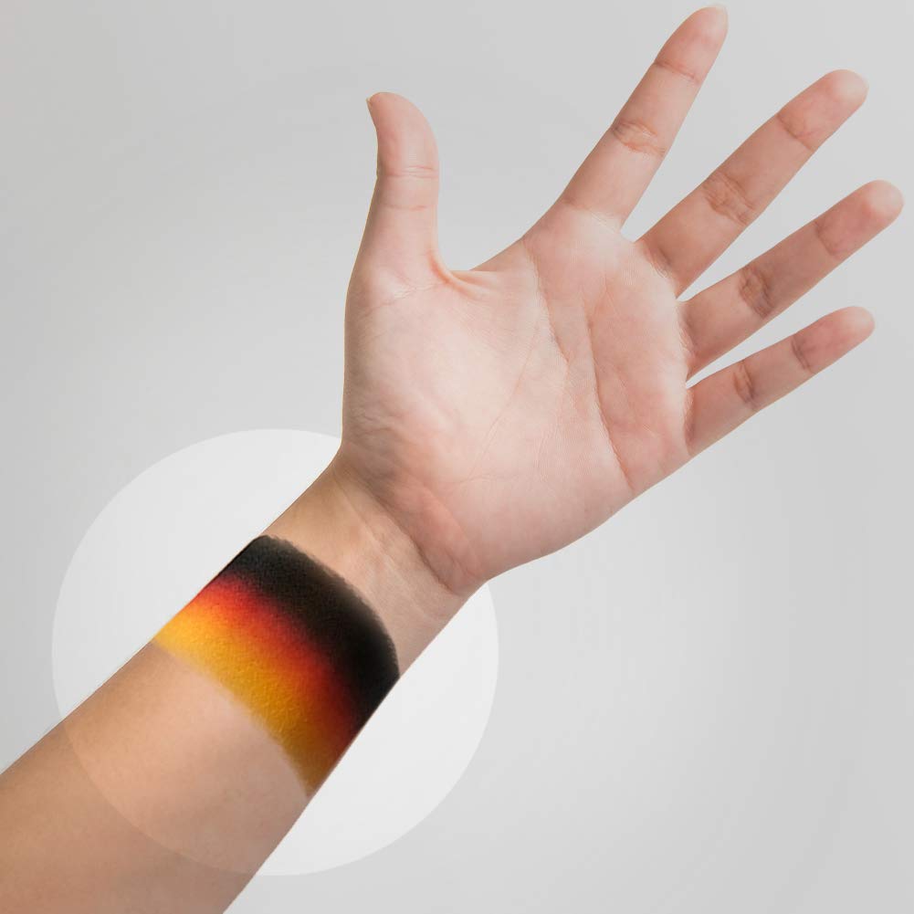 Kraze FX Dome Stroke - Jalapeno (25 gm), Professional 1-Stroke Split Cake, Hypoallergenic, Non-Toxic, Water Activated Face & Body Painting Makeup Supplies for Sensitive Skin, Kid Safe, Adults