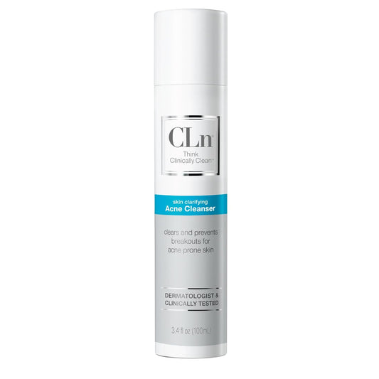 CLn® Acne Cleanser-Facial Cleanser with 0.5% Salicylic Acid to Eliminate Blackheads & Breakouts, Oil-Free & Fragrance-Free, 3.4 fl. oz.