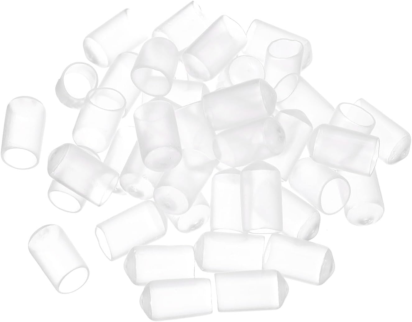 uxcell 50pcs Rubber End Caps 9.5mm(3/8 inch) ID Vinyl PVC Round Tube Bolt Cap Cover Screw Thread Protectors Clear