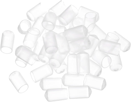 uxcell 50pcs Rubber End Caps 9.5mm(3/8 inch) ID Vinyl PVC Round Tube Bolt Cap Cover Screw Thread Protectors Clear