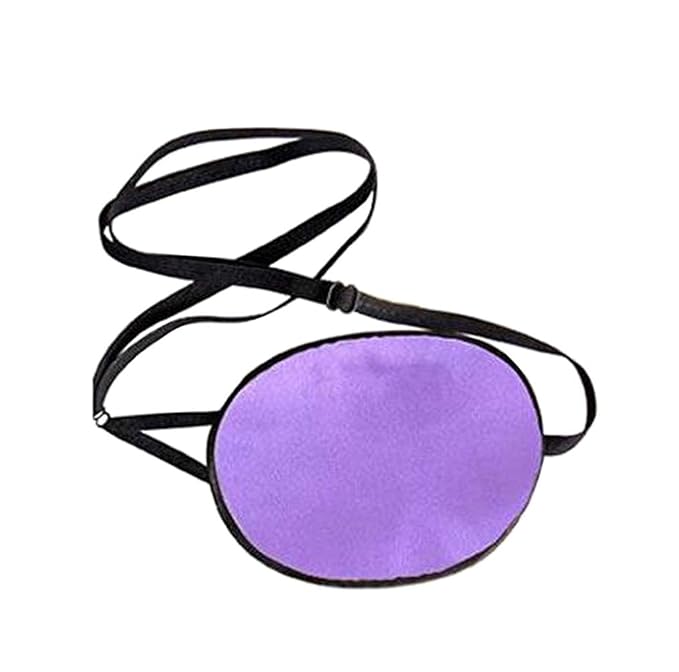 Adults Eye Patch Silk Single Eye Mask Amblyopia Corrected Visual Acuity Recovery Eye Patch Patch for Lazy Eye (Purple)