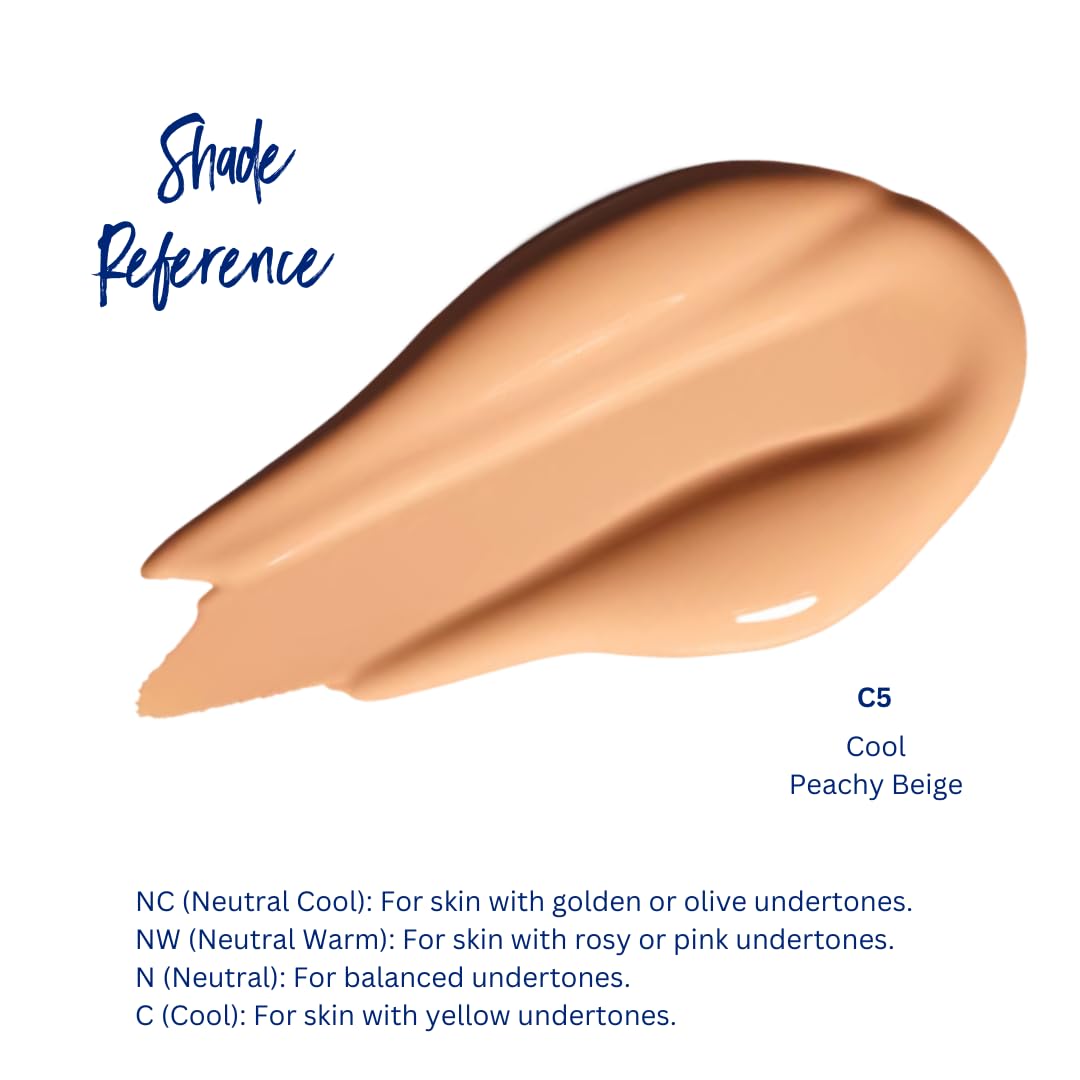 Best Bronze Bombshell Body Makeup - Tattoo Cover Up Makeup & Body Foundation Waterproof - Tattoo Concealer Waterproof for Scars, Varicose Veins Cover Up & Leg Foundation (C5 Peachy Beige)