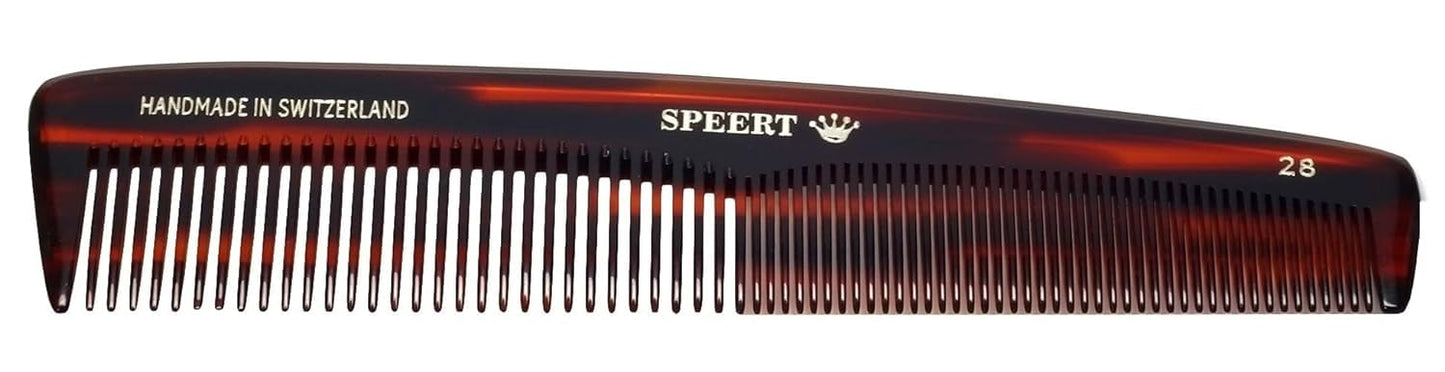 #28 Handmade Wide Narrow Tooth Comb Tortoise Havana Acetate Thick Coarse Curly Thin Fine Straight Hair Detangling Parting Grooming Teasing Hair Styling Hairdresser Barber Hairdressing Wet Dry