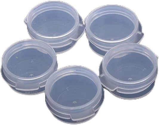 3-Pack 5g Clear Plastic Cosmetic Jars with Snap Lids – Mini Sample Storage Containers for Makeup, Travel, Mixing – Airtight, Leakproof with Portable Lids for Beauty Products and Paints