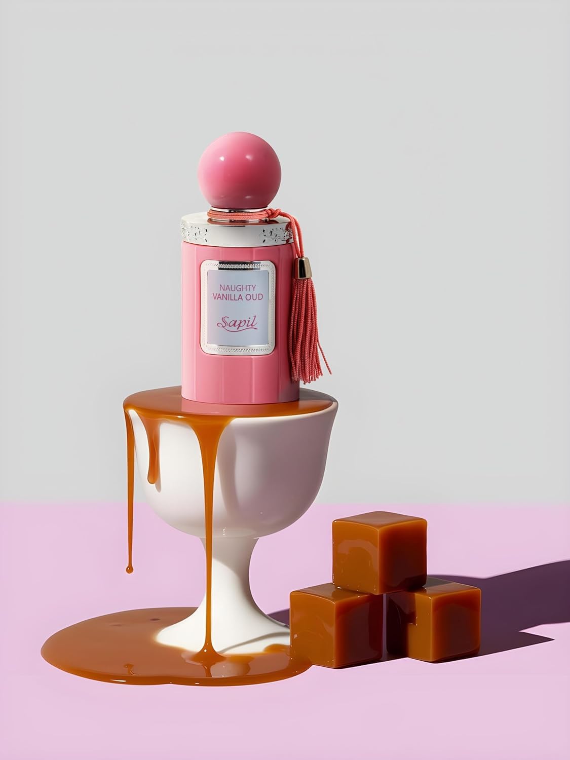 Sapil Naughty Vanilla Oud Eau De Parfum for Women – Long-Lasting Sweet Vanilla & Caramel Perfume with Musk, Amber & Oud – Luxury Arabic Gourmand Fragrance – 3.38 oz