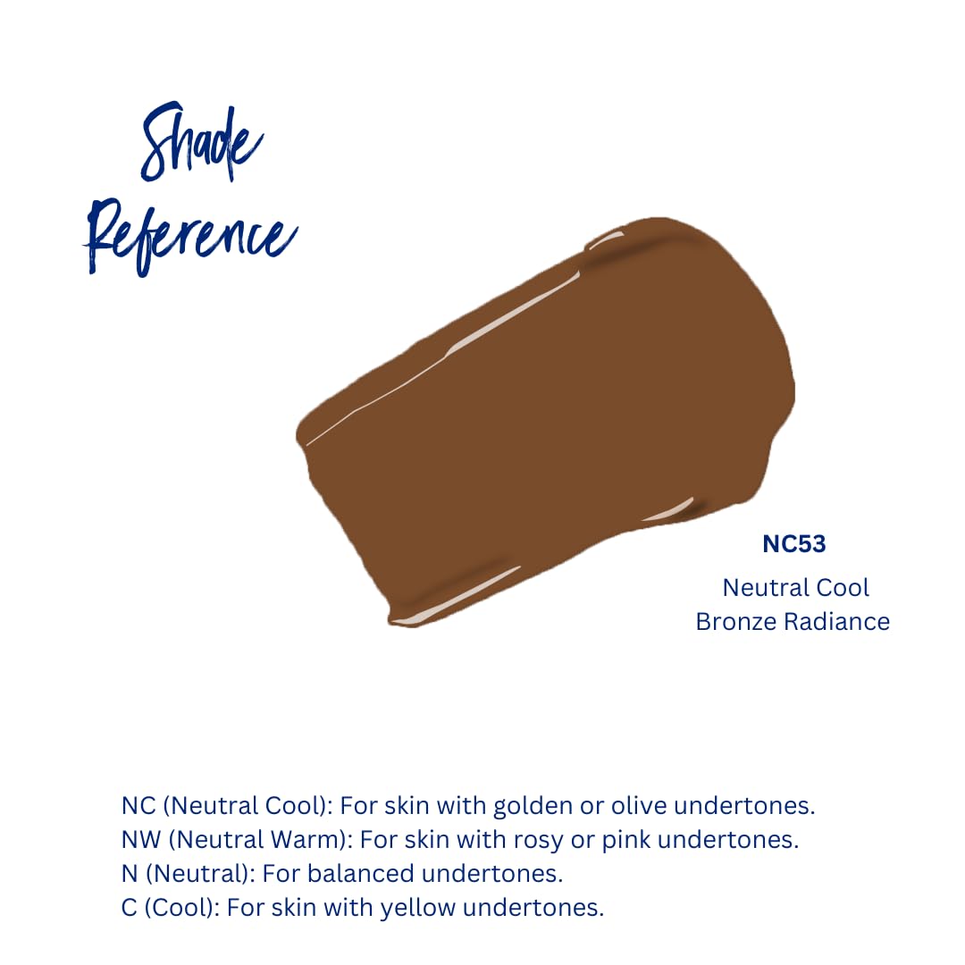 Best Bronze Bombshell Body Makeup - Tattoo Cover Up Makeup & Body Foundation Waterproof - Tattoo Concealer Waterproof for Scars, Varicose Veins Cover Up & Leg Foundation (NC53 Bronze Radiance)