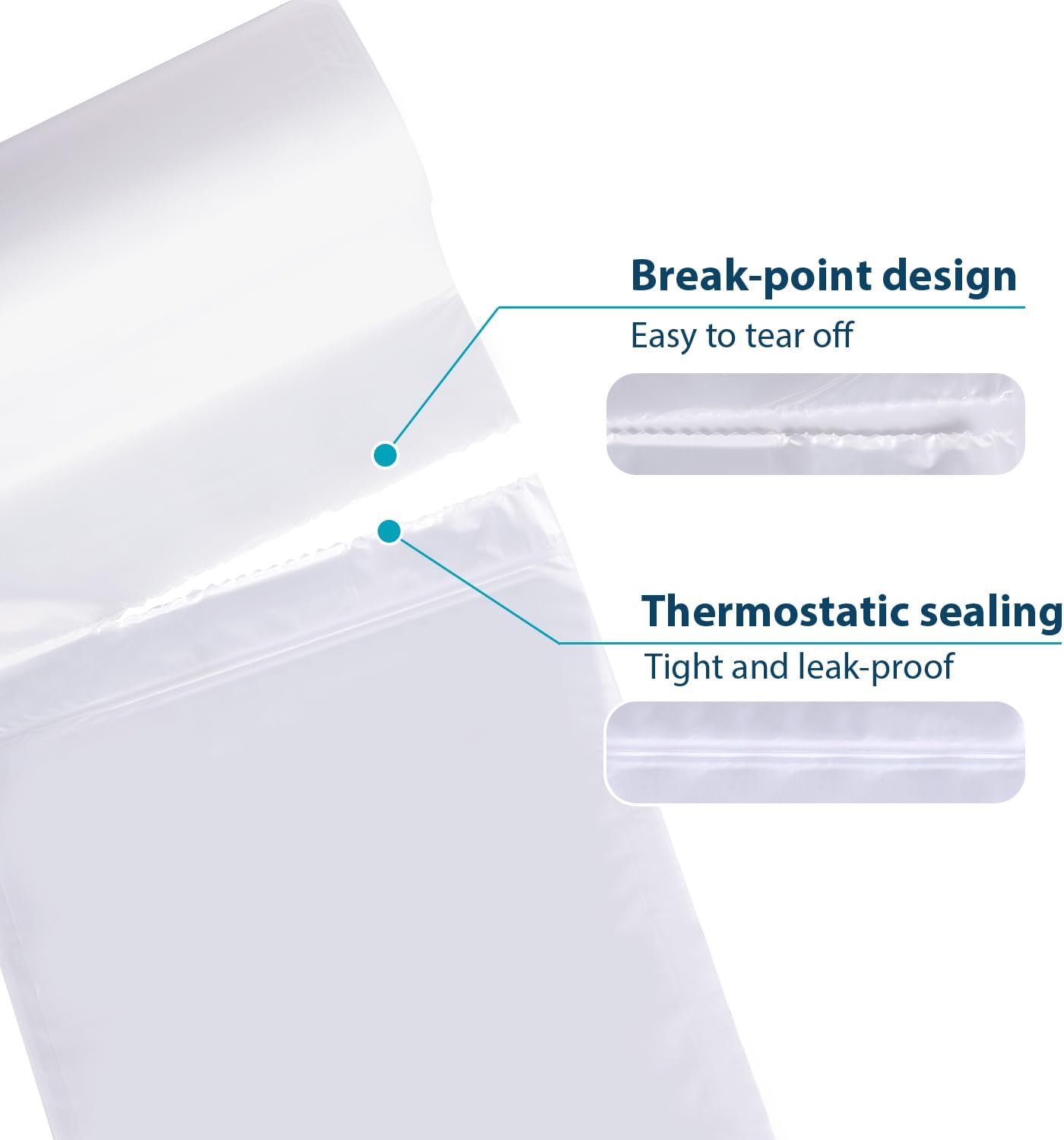 1.2 Gallon Flap-Tie Mini Trash Bags 125 Count Small, Leak Proof and Tear Resistant Garbage Bags for Bathroom, Kitchen, Office, Car, and Travel Durable Plastic Bin Liners, Clear