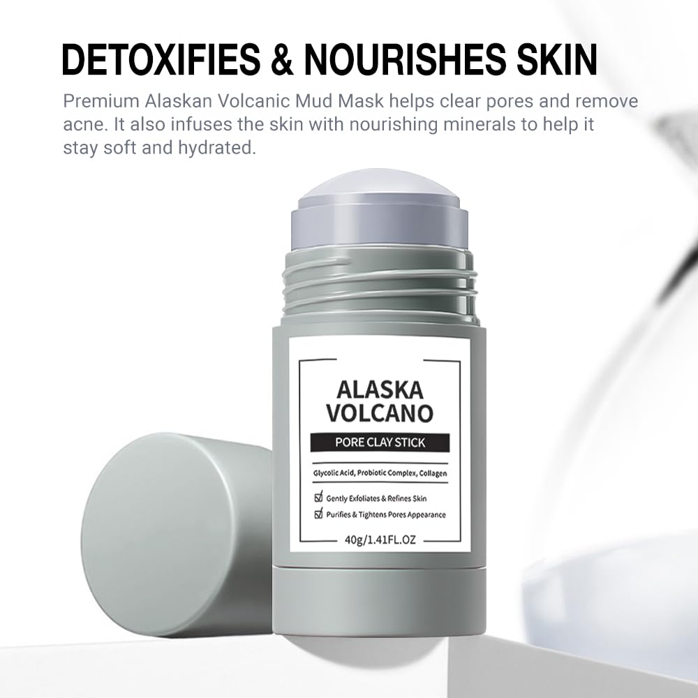 Clay Mask For Face Skincare, Blackhead Remover Face Mask with Seaweed Mud Extract, Deep Pore Cleansing, Moisturizing, Skincare Facial Mask for Refining Pores and Controlling Oil, 40g/1.35oz