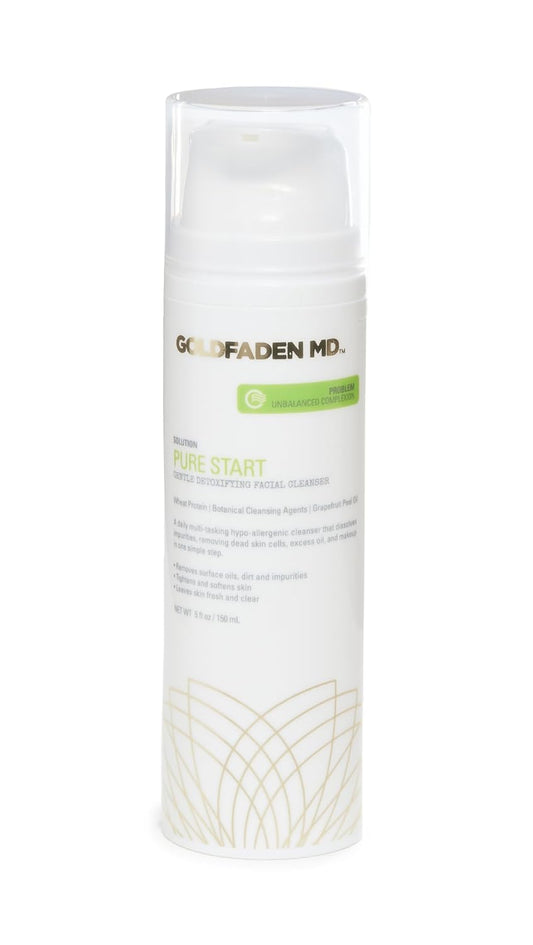 GOLDFADEN MD Pure Start Gentle Detoxifying Natural Facial Cleanser, 5 Fl Oz