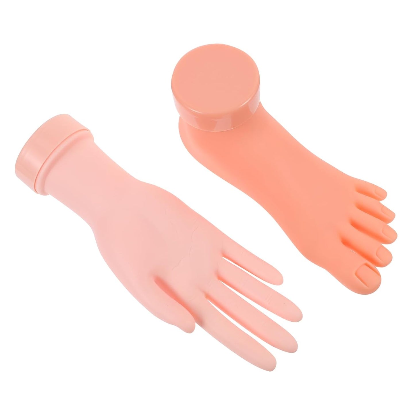 Beaupretty 2Pcs Left Hand Nail Art Practice Model Lightweight Rubber Manicure Training Tool for Salon and Beginners 8.85 Inch Reusable Fake Hand for Nail Design