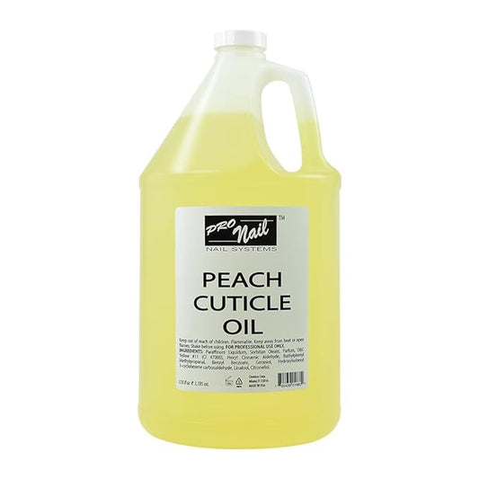 PRO NAIL - Cuticle Revitalizing Oil for Nails, Peach, 128 Oz - Professional Strength, Pedicure and Manicure - Moisturizes and Strengthens Nails and Cuticles - Soothing and Nourishing, Bulk