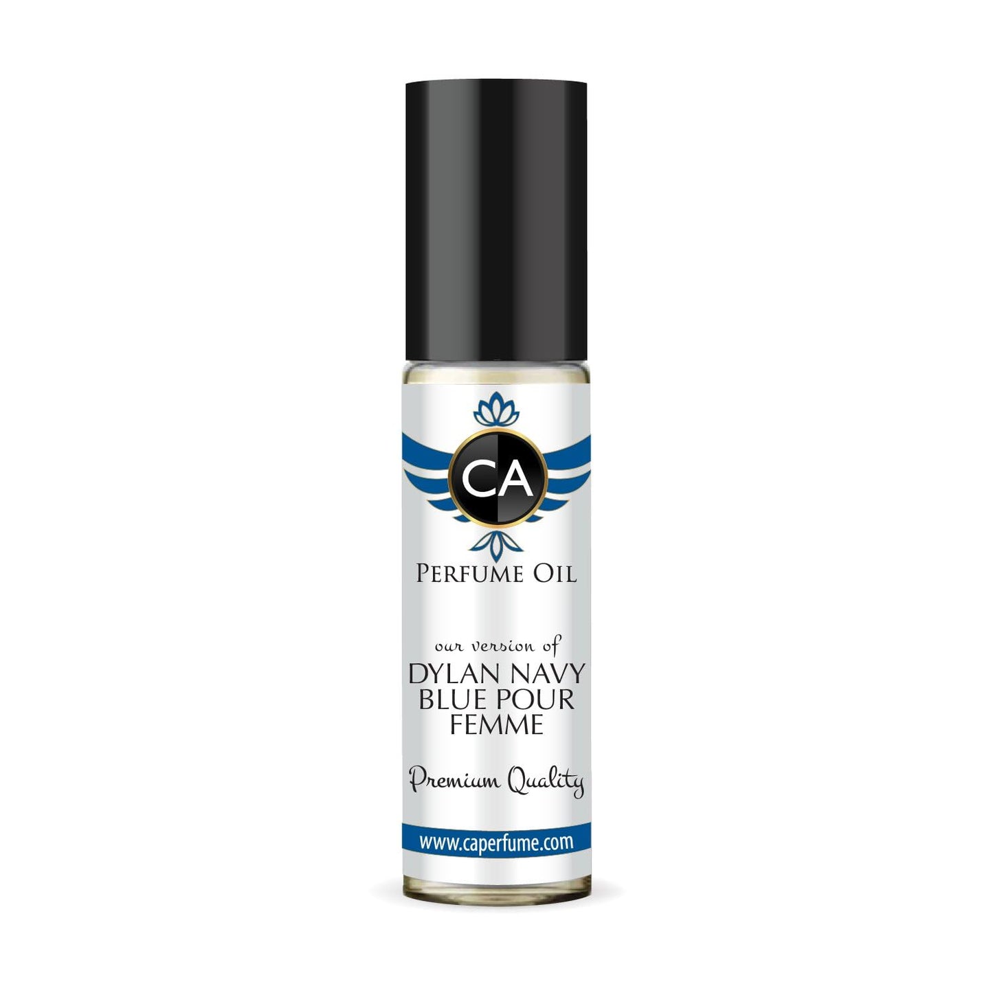 CA Perfume Impression of Dylan Navy Blue Pour Femme Eau De Parfum Floral Fruity Scent Long Lasting Perfumes for Women Travel Size TSA Ready for Day and Night Wear 0.33 Fl Oz 10ml