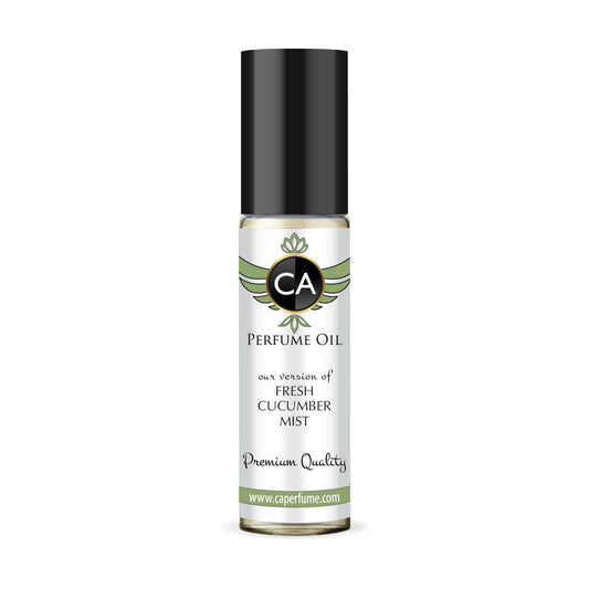 CA Perfume Originals Fresh Cucumber Mist Unisex Fragrance Oil Green Scent Long Lasting Perfumes for Women & Men Travel Size TSA Ready Mini Parfum Body Oil Roll-on 0.33 Fl Oz 10ml