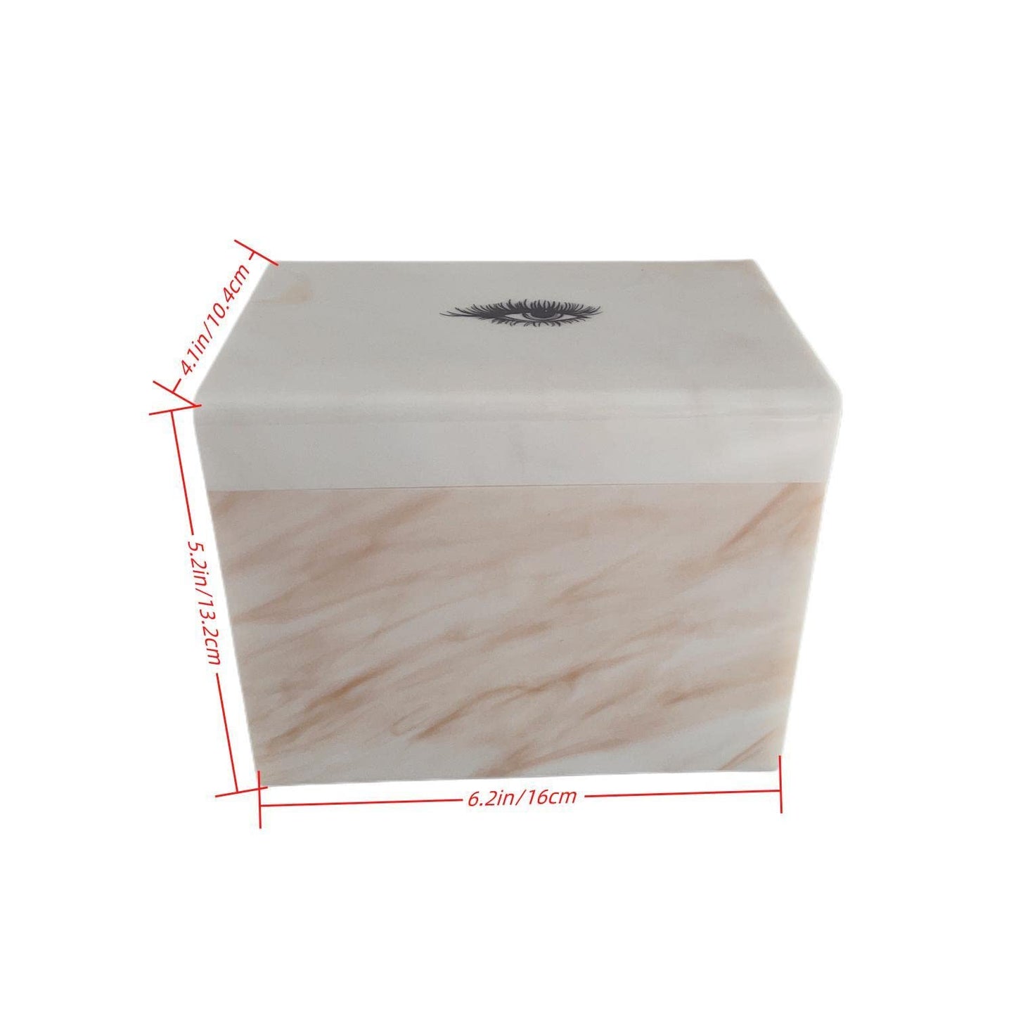 10 Layers Acrylic Eyelash Storage Box,Eyelash Holder Extension Tool,Makeup Organizer False Eyelashes Glue Pallet Holder, Grafting Eye lashes Close-Packed Display with 10 Pallets (Yellow Marble)