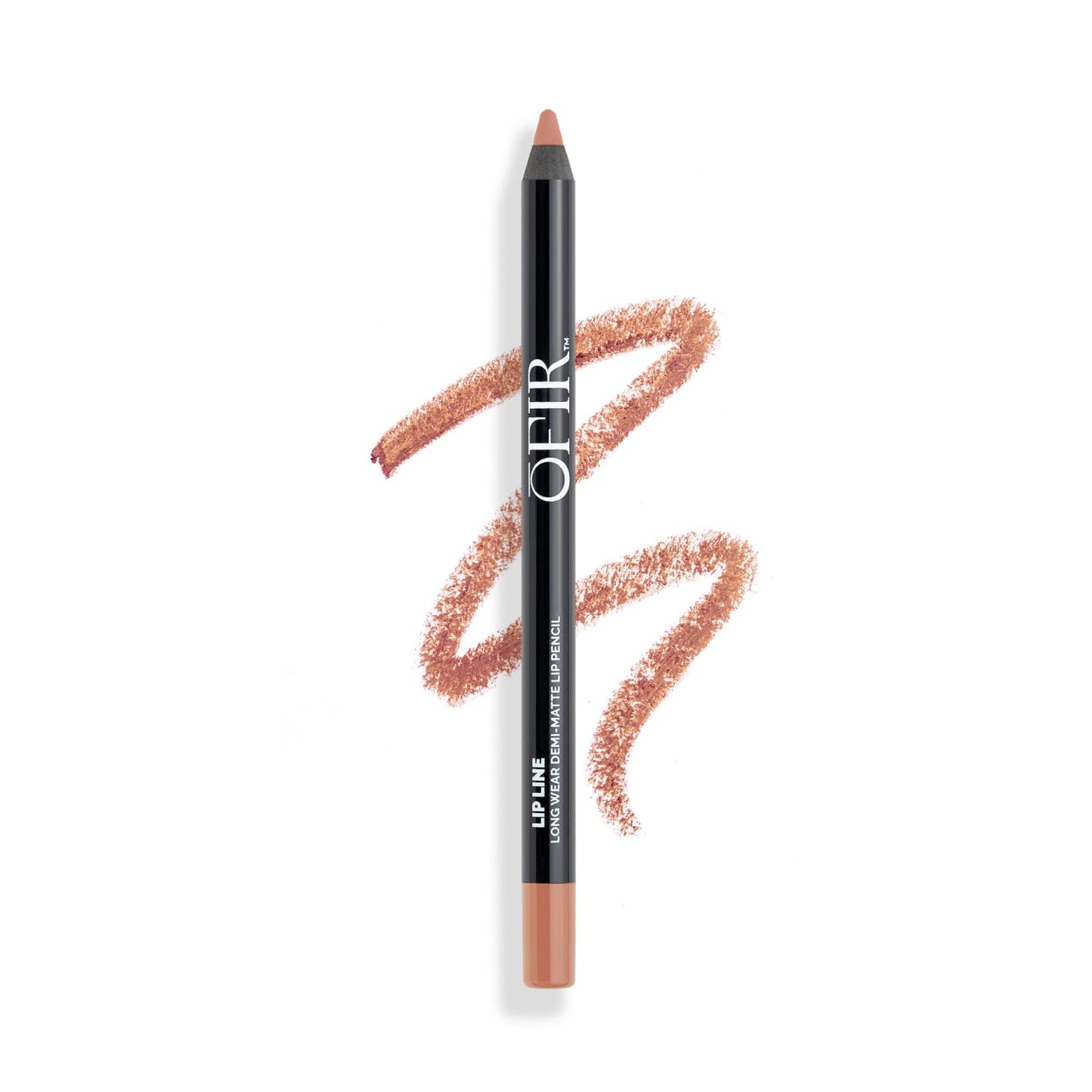 OFIR Longwear Demi-Matte Lip Pencil | Smudge-Proof, Easy Glide, Hydrating, Long-Lasting Color | What eh-ver! - Nude Brown Lip Liner Pencil | 0.042 OZ