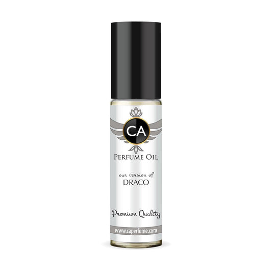 CA Perfume Impression of Draco Unisex Fragrance Oil Amber Scent Long Lasting Perfumes for Women & Men Travel Size TSA Ready Mini Parfum Body Oil Roll-on 0.33 Fl Oz 10ml