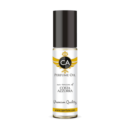 CA Perfume Impression of Costa Azzurra Unisex Fragrance Oil Aromatic Aquatic Scent Long Lasting Perfumes for Women & Men Travel Size TSA Ready Mini Parfum Body Oil Roll-on 0.33 Fl Oz 10ml