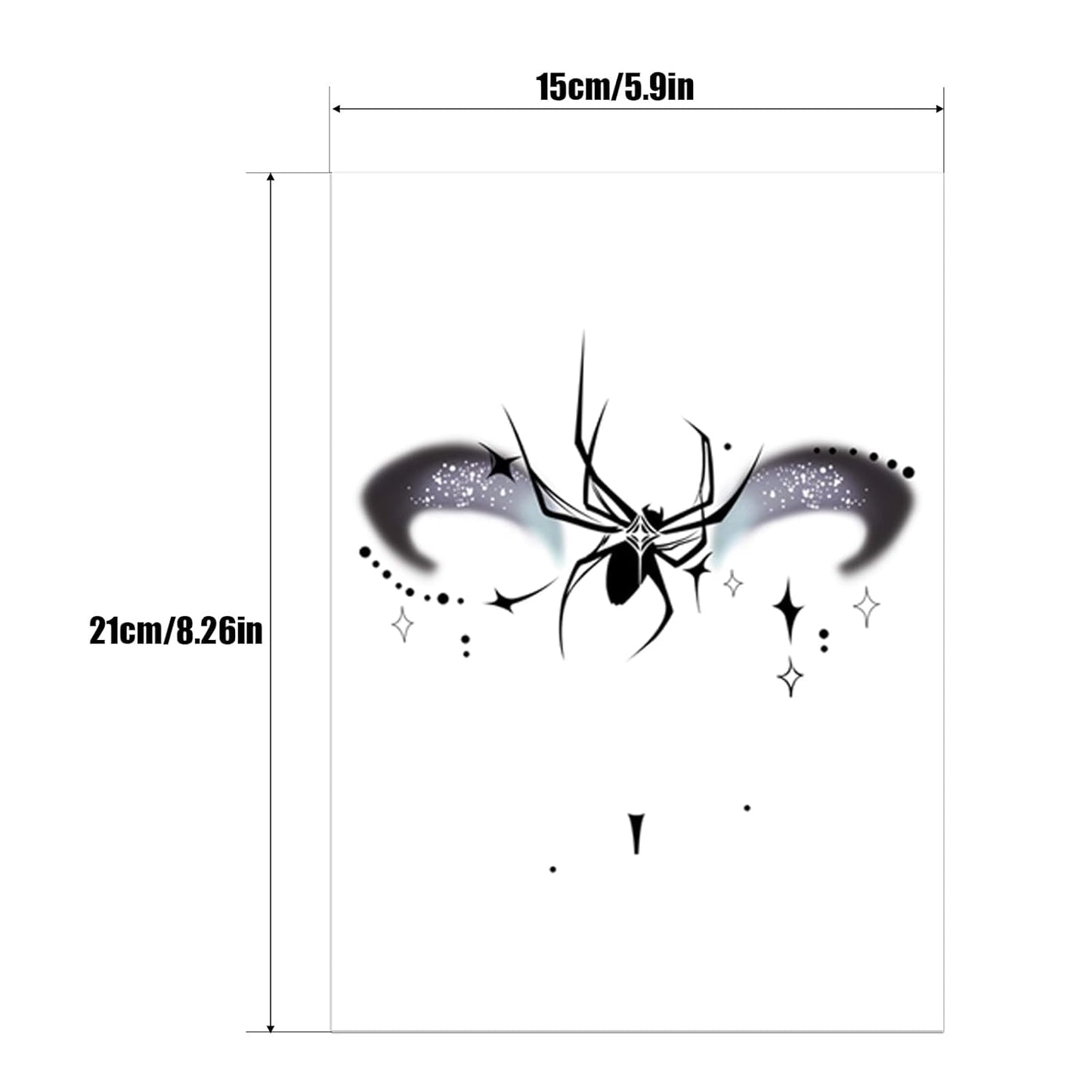 8Pcs Halloween Face Tattoos, Spider Silhouette & Glitter Stars Face Tattoos,Face Temporary Tattoos,Cosplay Face Makeup Tattoo Stickers, Easy Temporary Face Body Decals for women,Girls