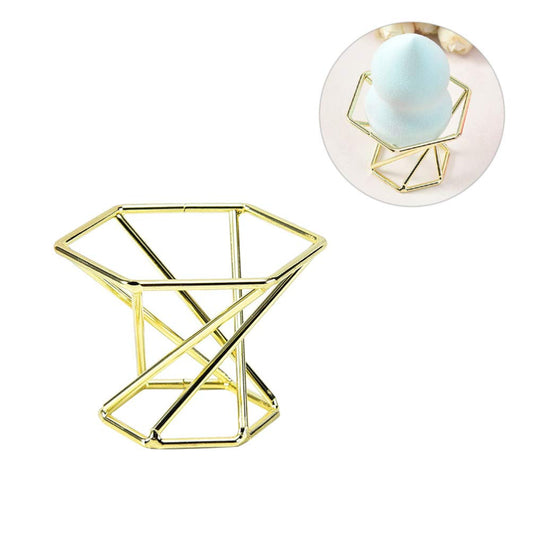 2pcs Stainless Steel Puff Stand Rack Elegant Holder for Makeup Sponge Puff Storage Stylish Design for Fast Drying Easy Access for Women Girls Golden