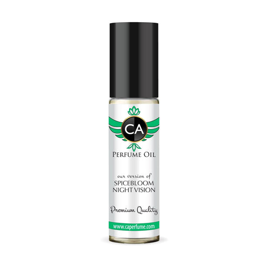 CA Perfume Impression of Spicebloom Night Vision for Men Perfume Oil Amber Fougere Scent Long Lasting Cologne for Men Travel Size TSA Ready Mini Parfum Body Oil Roll-on 0.33 Fl Oz 10ml