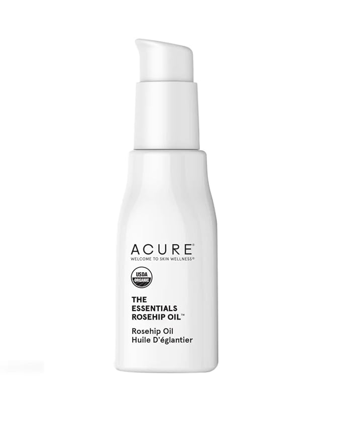 Acure The Essentials Rosehip Oil - Cold Pressed Dry Oil to Balance Moisture, Delivering Essential Fatty Acids - 1 oz