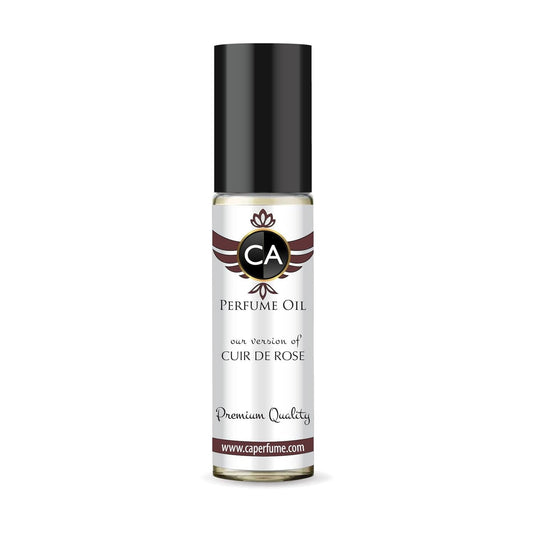 CA Perfume Impression of Cuir de Rose Unisex Fragrance Oil Leather Scent Long Lasting Perfumes for Women & Men Travel Size TSA Ready Mini Parfum Body Oil Roll-on 0.33 Fl Oz 10ml
