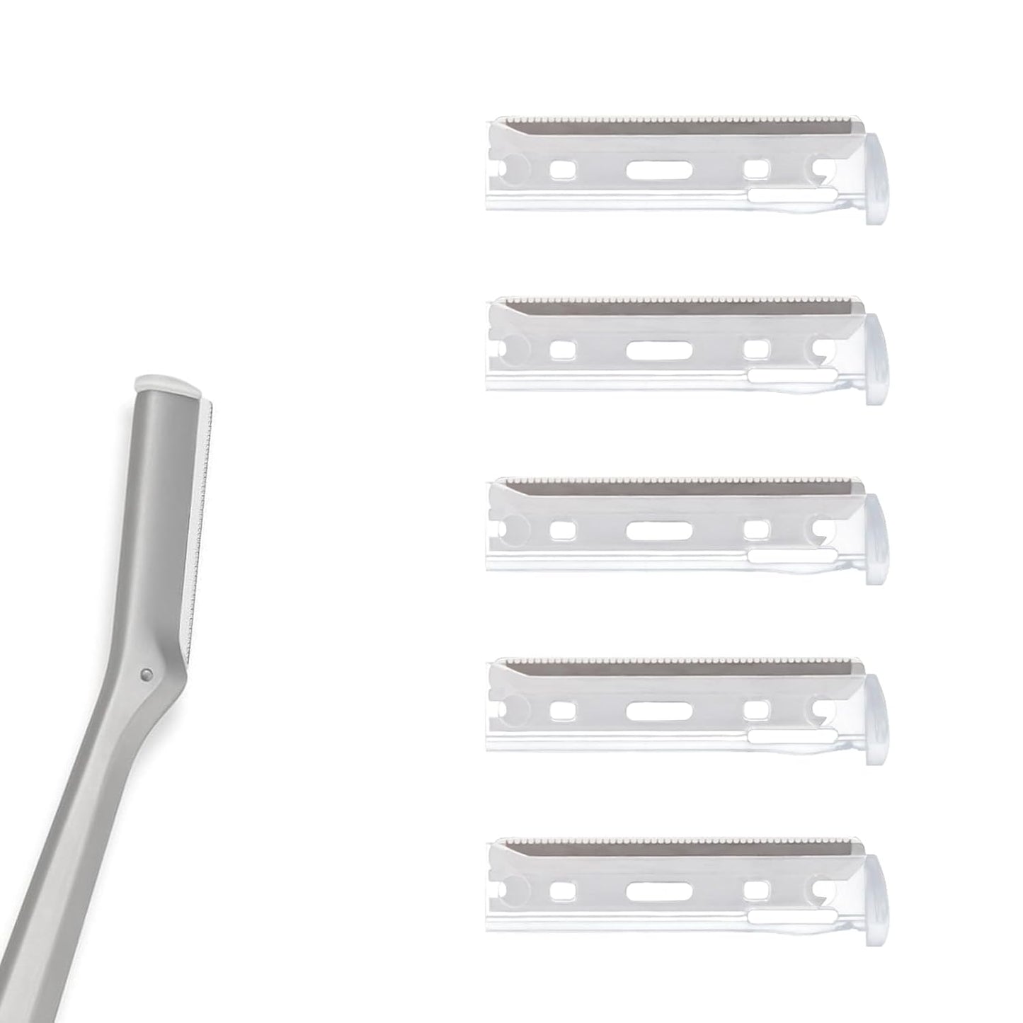 Facial Razor Replacement Blades Be suitable for Twee zerman Stainless steel blade.Pack of 5(No handle included)