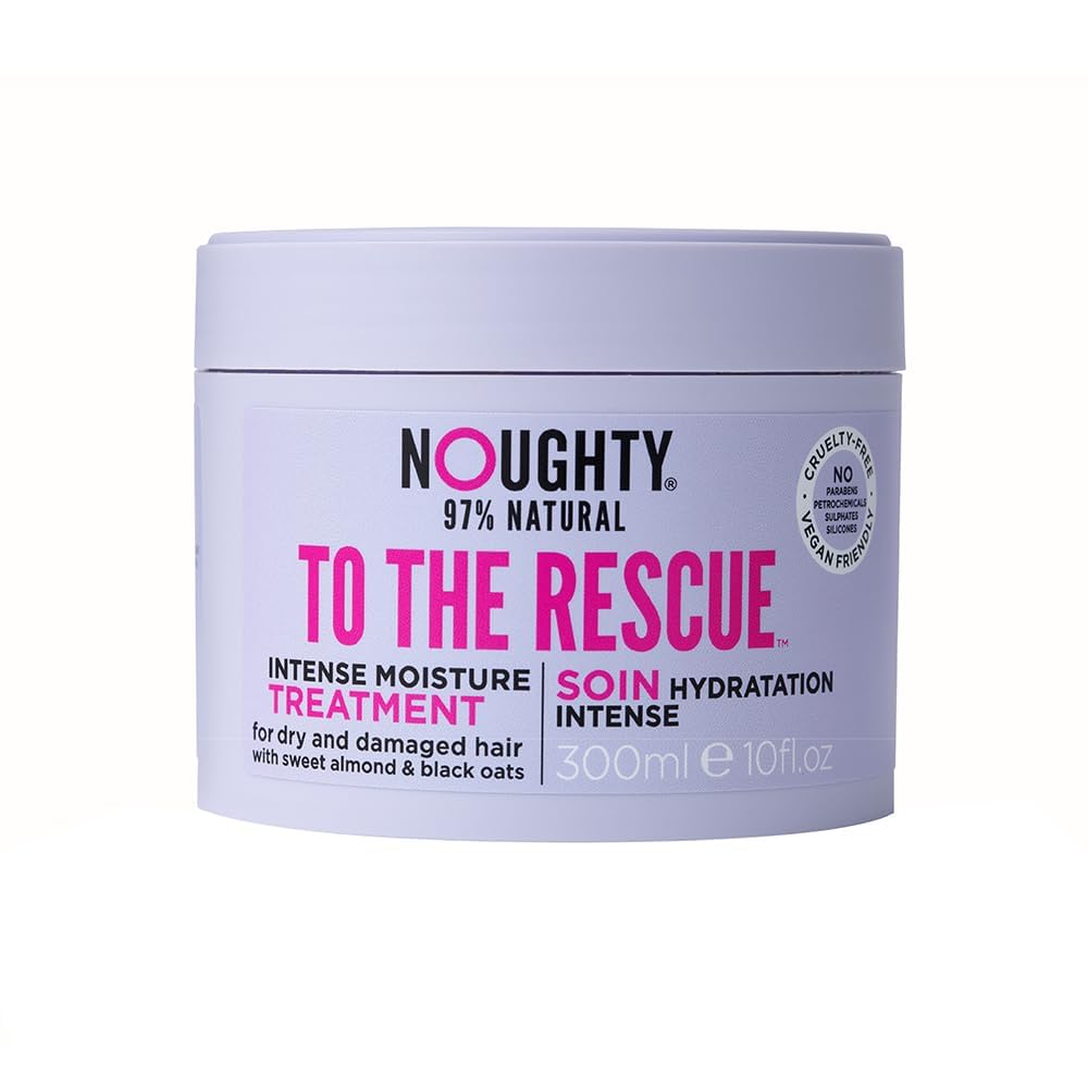 Noughty 97% Natural To The Rescue Treatment Mask, Hydrating Formula for Dry, Frizzy and Damaged Hair, with Sweet Almond and Black Oat, Sulphate Free Vegan Haircare 300ml