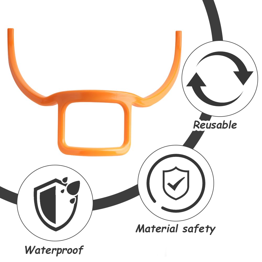 2 Pack Men's Beard Styler and Hairline Shaping Tool - Facial Hair Outline Template, Styling Tools, Goatee Groomer (Black and Orange)