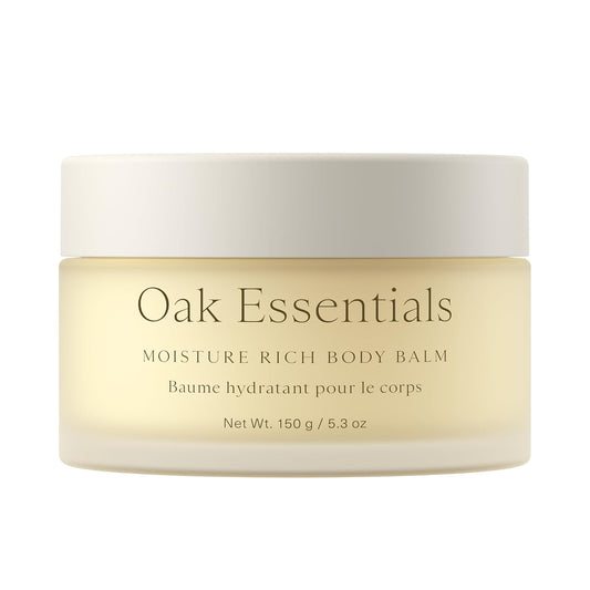 Oak Essentials Moisture Rich Body Balm | Ultra-Hydrating Body Cream with Sea Buckthorn Oil, Cocoa Butter & Coconut Oil, 5.3 Oz