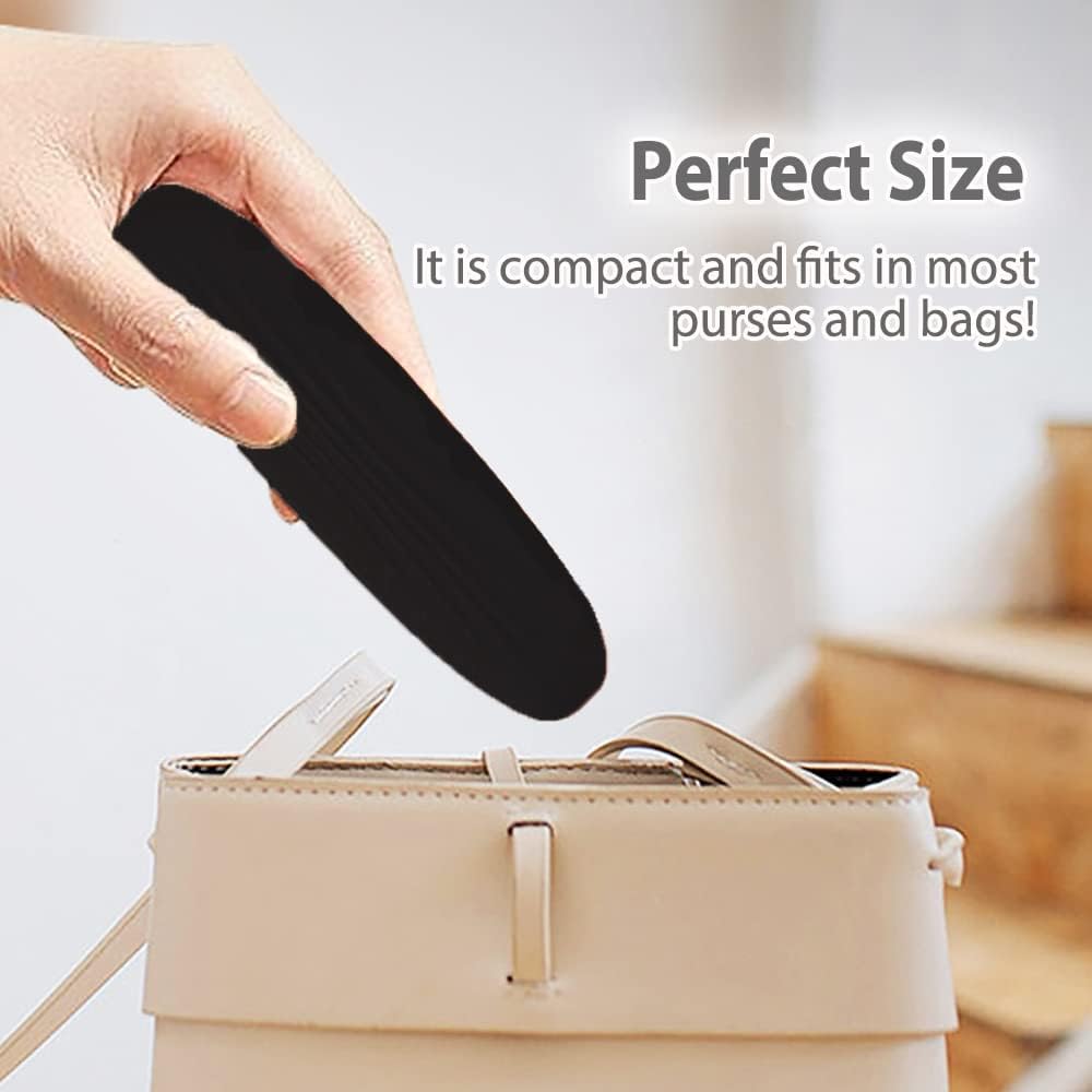 Travel Makeup Brush Holder Silicon Trendy Portable Soft Sleek Cosmetic Face Makeup Tools Organizer Container Small Case for Travel (BRUSHES NOT INCLUDED) (black-1pcs)