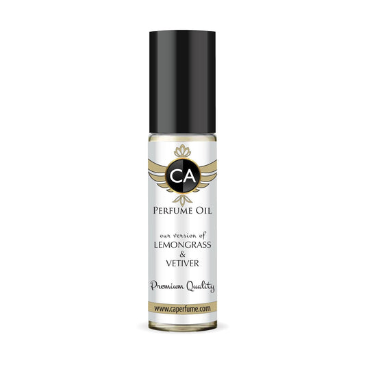 CA Perfume Impression of Lemongrass & Vetiver Unisex Fragrance Oil Woody Aromatic Scent Long Lasting Perfumes for Women & Men Travel Size TSA Ready Mini Parfum Body Oil Roll-on 0.33 Fl Oz 10ml