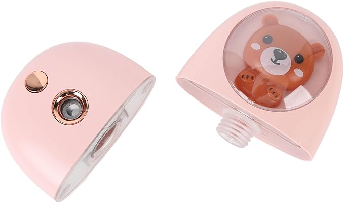 Facial Mist Sprayer, Cute Animal Mini Face Steamer Portable Facial Mist Sprayer Facial Steamer for Travelling 35ml 500mah ()