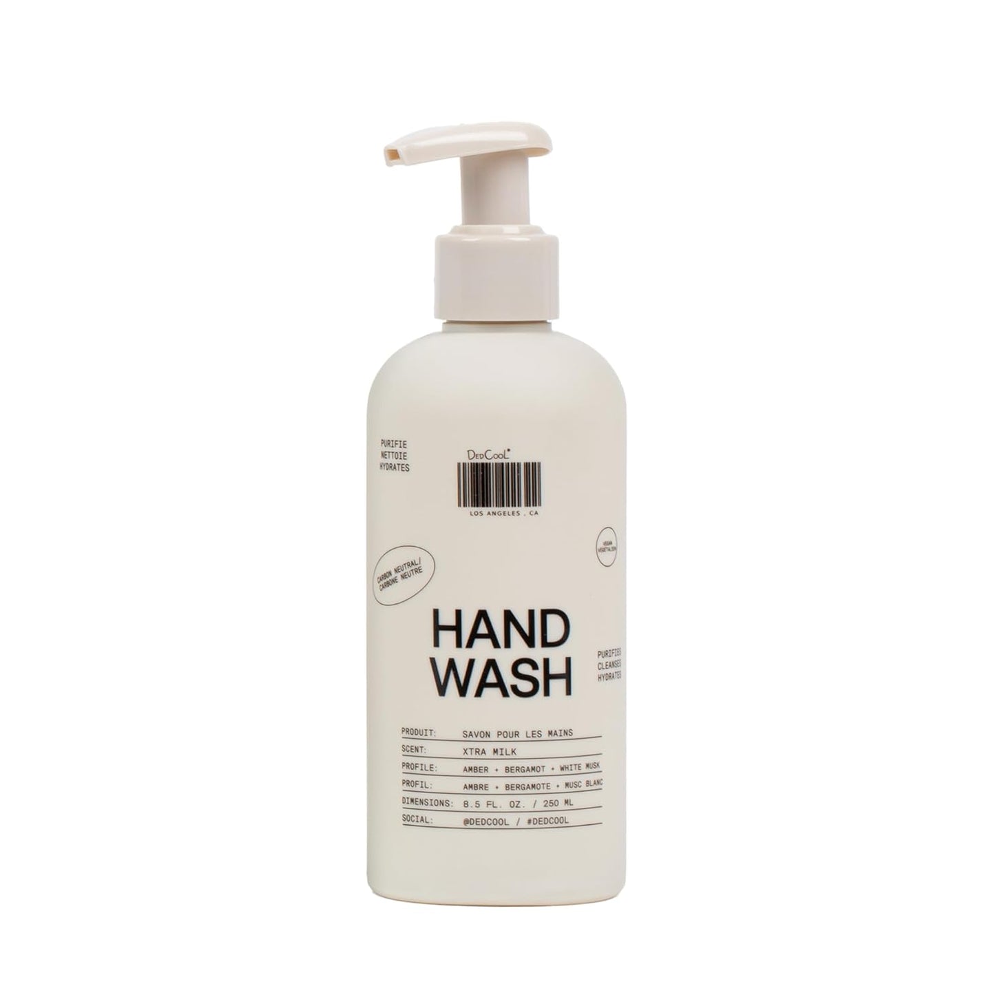 DedCool Xtra Milk Hand Wash | Moisturizing Gentle Cleanser | Squalane, Aloe & Marshmallow Root | Non-Toxic, Vegan, Carbon-Neutral | Soft, Hydrating Formula | 8.5 fl oz