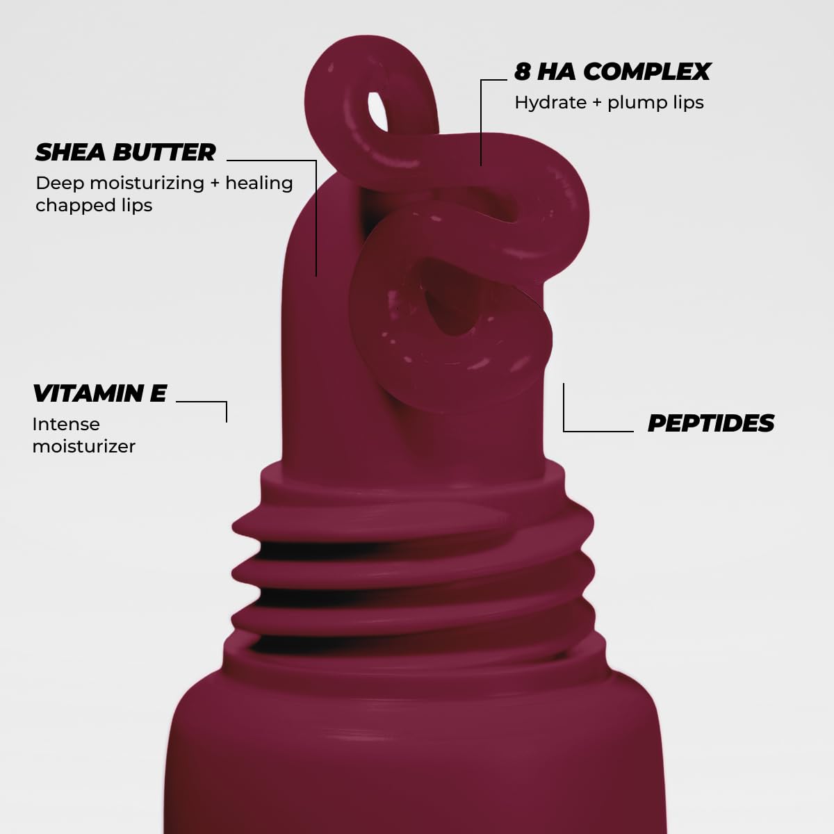 Vitamasques Lip Butter Balm - Berry Jam, Korean Lip Balm - Peptide Lip Treatment - Lips Balm Hydrating - Light Tinted Lips balm - Made in Korea - 0.33 fl.oz