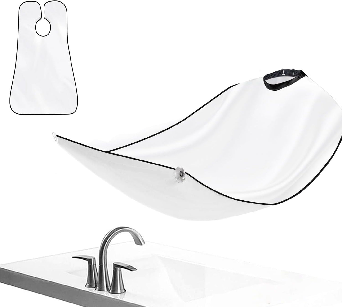 Beard Bib and Apron Catcher for Men Shaving and Trimming, Non-Stick Cape Grooming Cloth, Valentine's Day Gifts